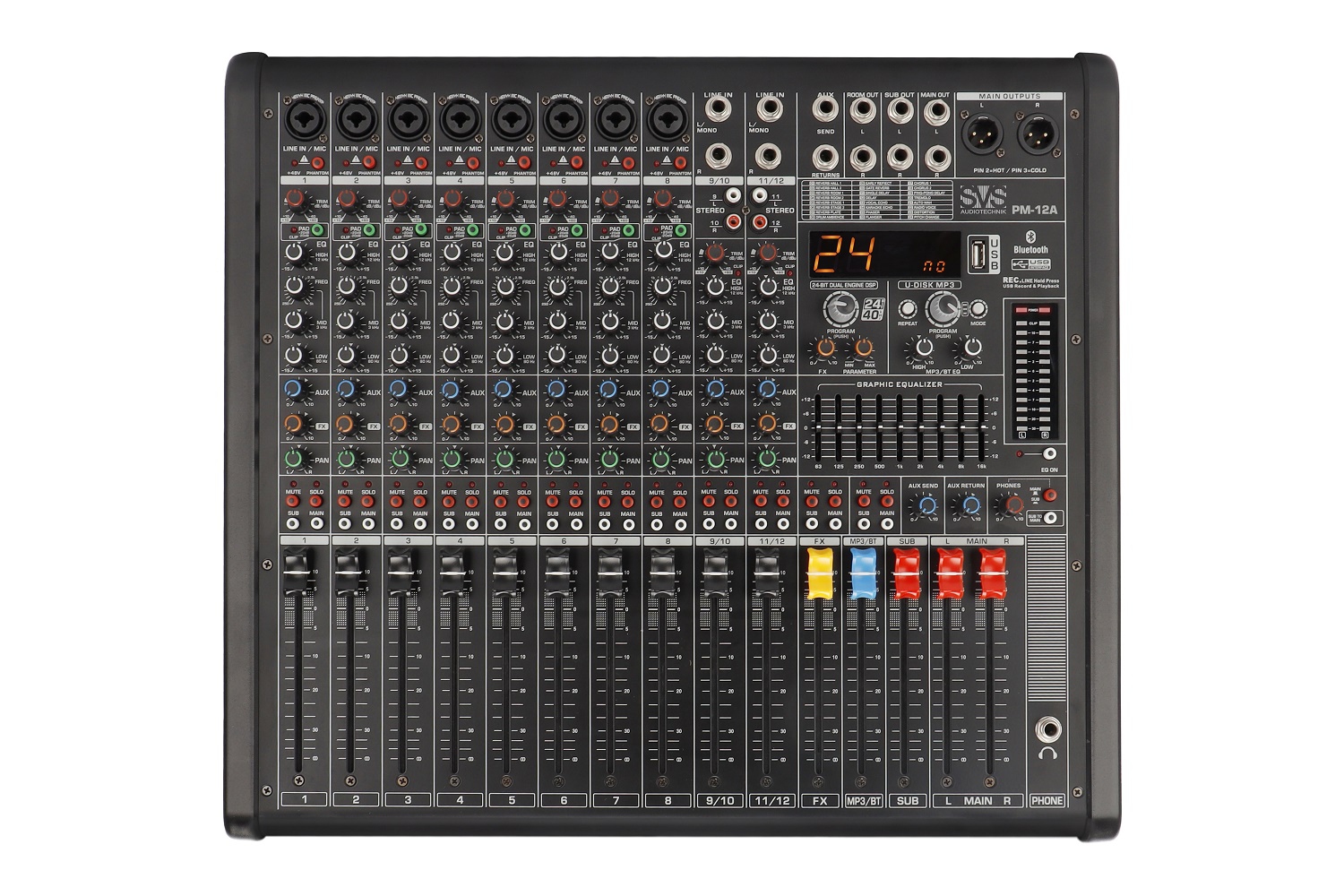 SVS Audiotechnik mixers PM-12A Активный аналоговый микшерный пульт, 12-канальный в Ипатово